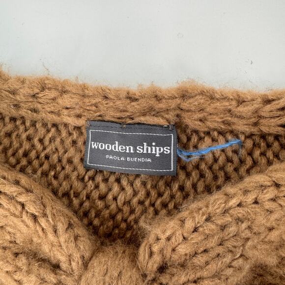 Wooden Ships Brown Headband Chunky Knitted Twist Winter Ear Warmer Knot Hair 9x5 - Picture 3 of 7